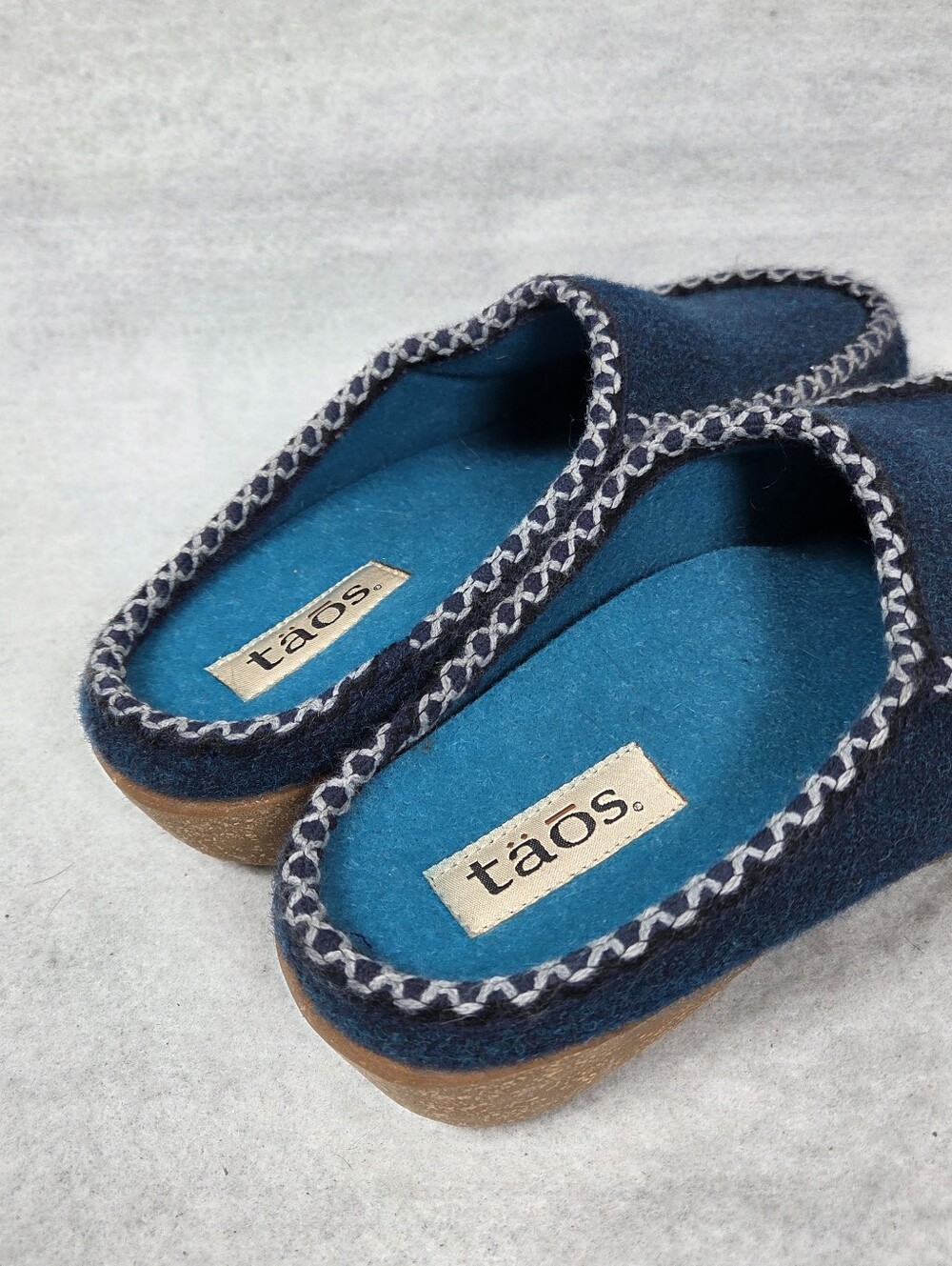 TAOS Women's Woolma Indoor Outdoor Slip on Clog in Blue Size 41 - Picture 3 of 7